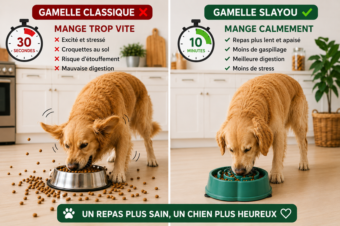 Gamelle Anti-Glouton pour Chien